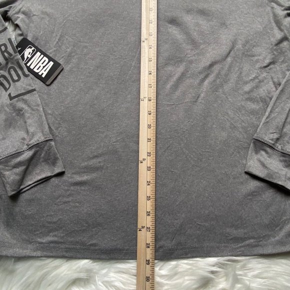 NWT NBA Mens Gray Spell Out Word/Logo Long Sleeve Crew Neck T Shirt Size Large L - Picture 11 of 15